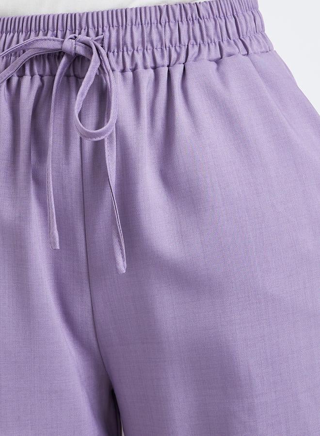 Styli Women Purple Wide Leg Pants - Image 3